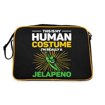 C’est mon costume humain, je suis vraiment un jalapeno - Sac Retro - noir/or - Dos