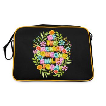 Soyez la raison pour laquelle quelqu’un sourit aujourd’hui - Sac Retro - noir/or - Dos