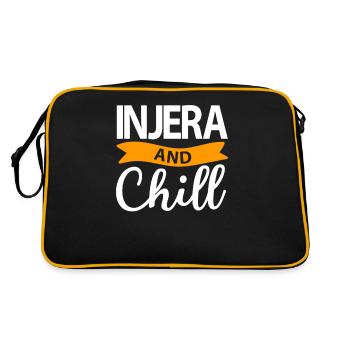 Traditional Ethiopian-Eritrean Injera bread - Retro Bag - black/gold - Back