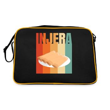Traditional Ethiopian-Eritrean Injera bread - Retro Bag - black/gold - Back
