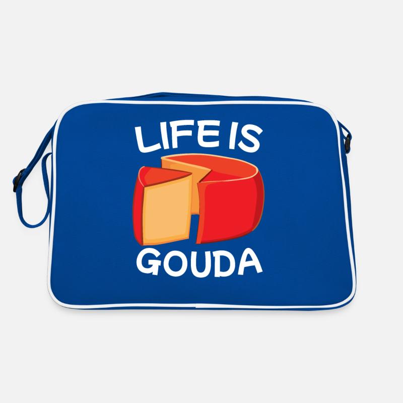 Gouda cheese piece Retro Bag