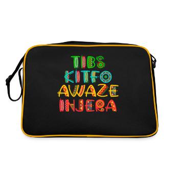 Traditional Ethiopian-Eritrean bread - Retro Bag - black/gold - Back