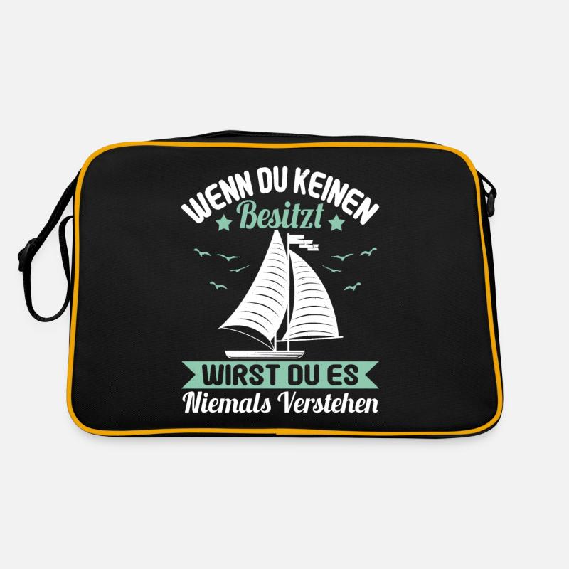 Lustiges Ostsee Segler Helgoland eigner Spruch Retro Tasche