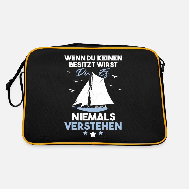Lustiges Ostsee Segler Helgoland eigner Spruch Retro Tasche