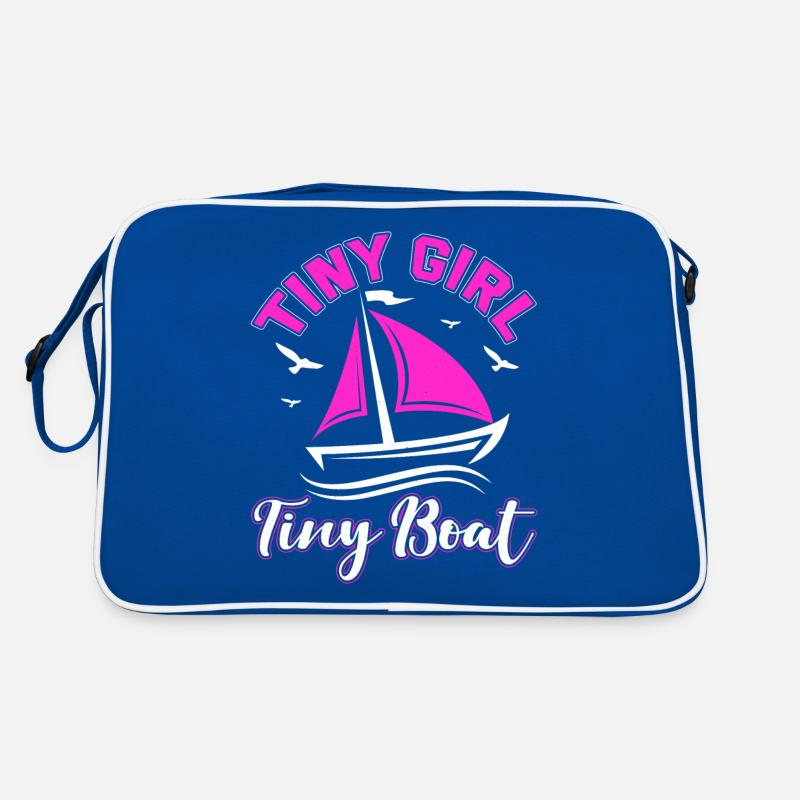 Kleines Mädchen Kleines Boot Segelschule Ostsee Retro Tasche