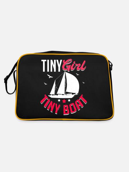 Petite fille École de voile petit bateau mer Baltique - Sac Retro - noir/or - Dos