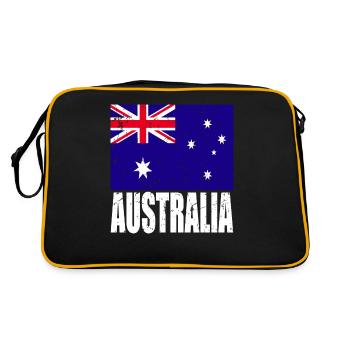 Drapeau de l’Australie - Sac Retro - noir/or - Dos
