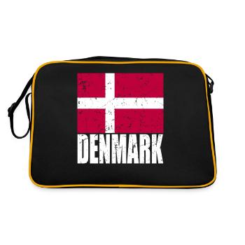 Drapeau du Danemark - Sac Retro - noir/or - Dos