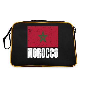 Drapeau du Maroc - Sac Retro - noir/or - Dos
