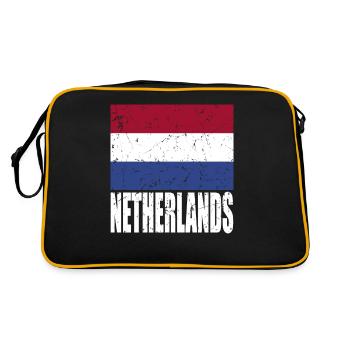 Drapeau des Pays-Bas - Sac Retro - noir/or - Dos