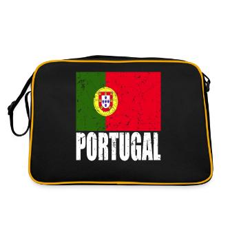 Drapeau du Portugal - Sac Retro - noir/or - Dos