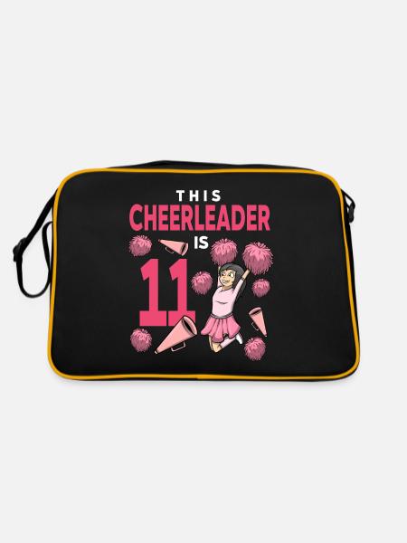 Cette pom-pom girl a 11 ans d’anniversaire de cheerleading - Sac Retro - noir/or - Dos