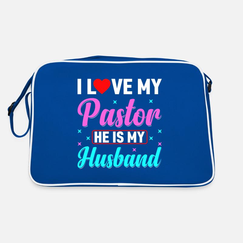 Ich Liebe Meinen Pastor Er Ist Mein Ehemann Jesus Retro Tasche