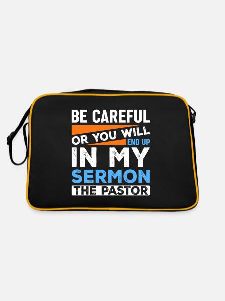 Soyez prudent ou vous vous retrouverez dans mon - Sac Retro - noir/or - Dos
