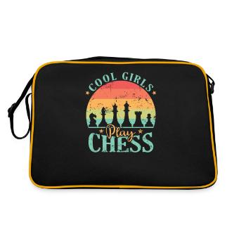 Cool Girls play Chess Chess Brain Teaser - Retro Bag - black/gold - Back