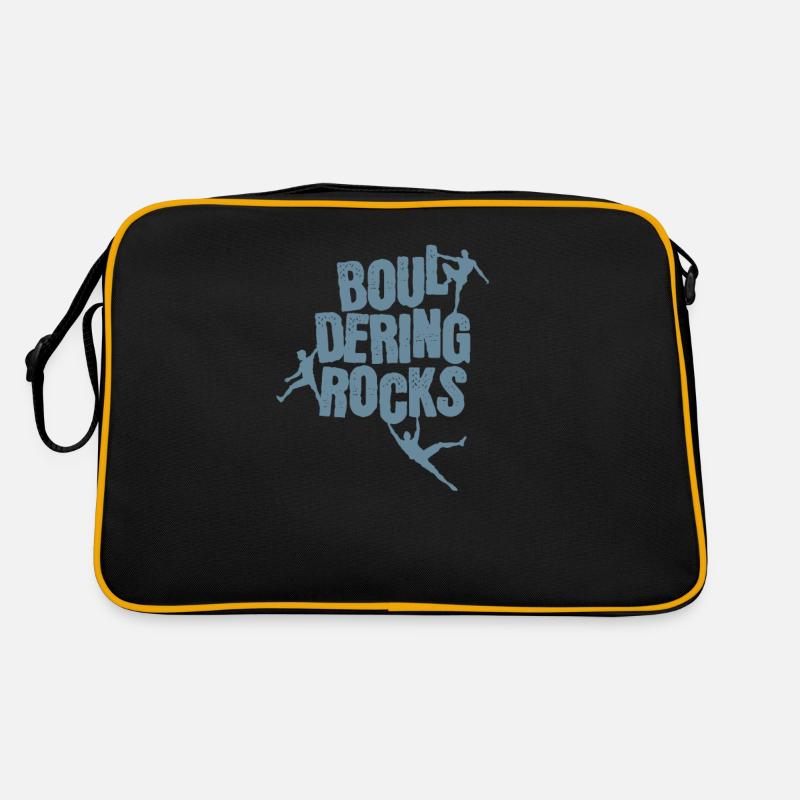 Bouldering Rocks bouldern Klettern Hobby Retro Tasche