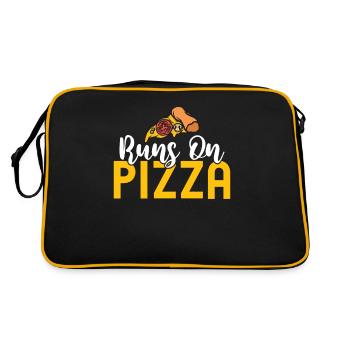 Snack Pizzalove Pizza Lover Cadeau - Sac Retro - noir/or - Dos