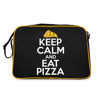 Snack Pizzalove Pizza Lover Cadeau - Sac Retro - noir/or - Dos