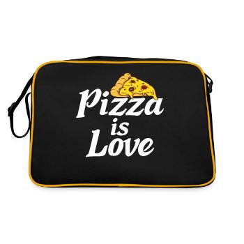 Snack Pizzalove Pizza Lover Cadeau - Sac Retro - noir/or - Dos