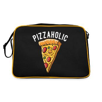 Snack Pizzalove Pizza Lover Cadeau - Sac Retro - noir/or - Dos
