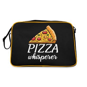 Snack Pizzalove Pizza Lover Cadeau - Sac Retro - noir/or - Dos
