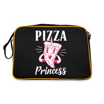 Snack Pizzalove Pizza Lover Cadeau - Sac Retro - noir/or - Dos