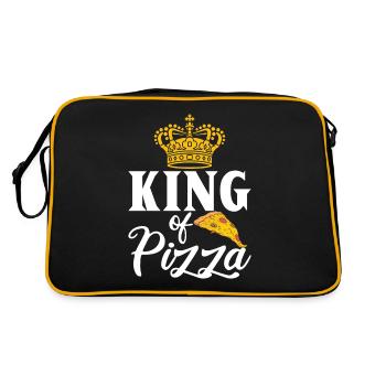 Snack Pizzalove Pizza Lover Gift - Retro Bag - black/gold - Back