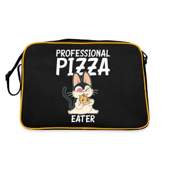 Snack Pizzalove Pizza Lover Cadeau - Sac Retro - noir/or - Dos