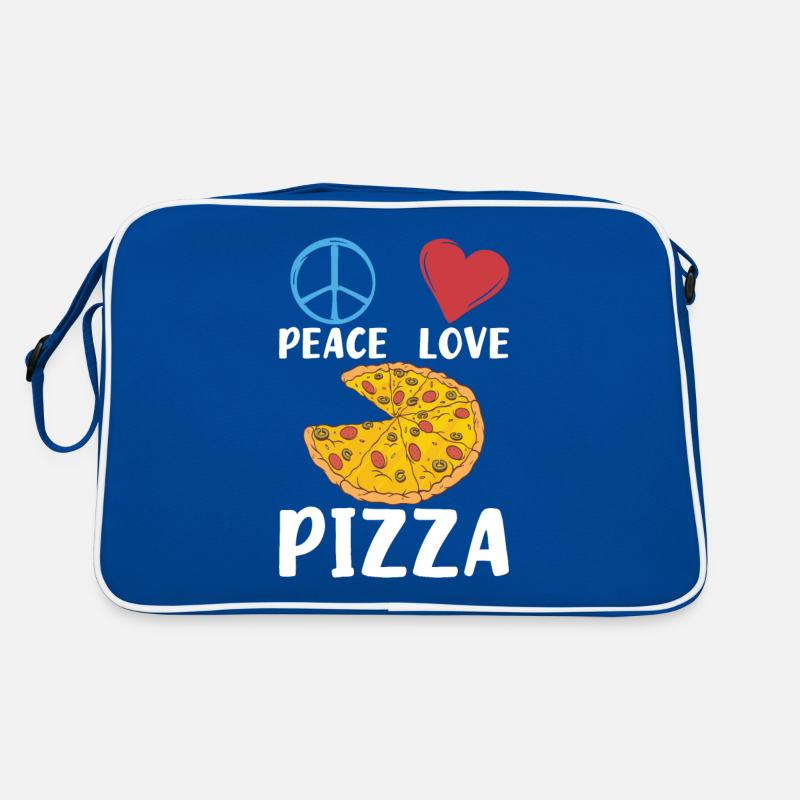Snack Pizzalove Pizza Lover Geschenk Retro Tasche
