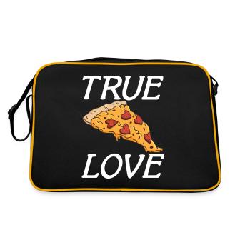 Snack Pizzalove Pizza Lover Gift - Retro Bag - black/gold - Back