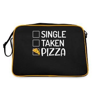 Snack Pizzalove Pizza Lover Cadeau - Sac Retro - noir/or - Dos
