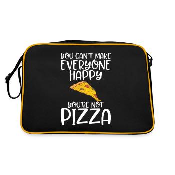 Snack Pizzalove Pizza Lover Cadeau - Sac Retro - noir/or - Dos