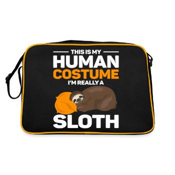 C’est mon costume humain, je suis vraiment un paresseux - Sac Retro - noir/or - Dos