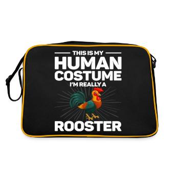 C’est mon costume humain je suis vraiment coq - Sac Retro - noir/or - Dos
