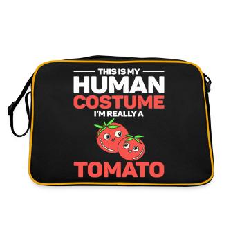 C’est mon costume humain Je suis vraiment une tomate - Sac Retro - noir/or - Dos