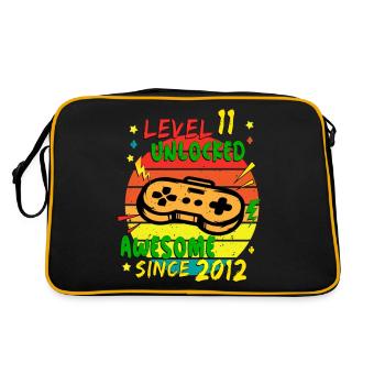 Jeu vidéo Niveau 11 débloqué génial depuis 2012 - Sac Retro - noir/or - Dos