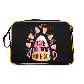 Trick Or Treat Halloween Math est un bonbon sucré maïs - Sac Retro - noir/or - Dos