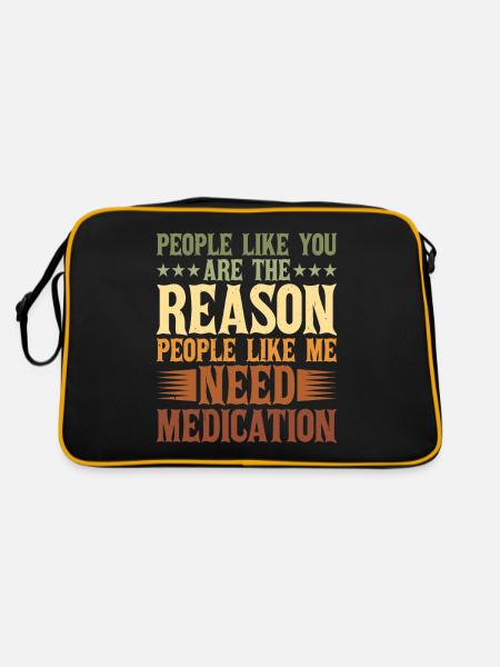 Les gens comme vous sont la raison 2 - Sac Retro - noir/or - Dos