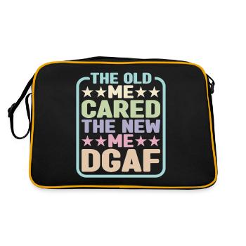 The Old Me Cared The New Me Dgaf 2 - Retro Bag - black/gold - Back