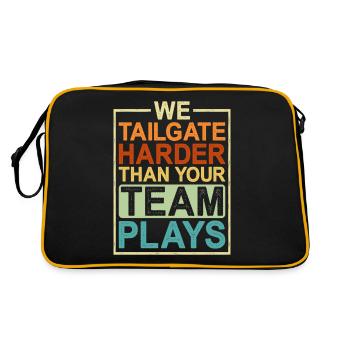 We Tailgate Harder Than Your Team Plays - Retro Bag - black/gold - Back