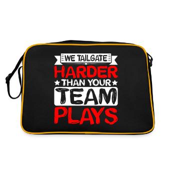 We Tailgate Harder Than Your Team Plays 2 - Retro Bag - black/gold - Back