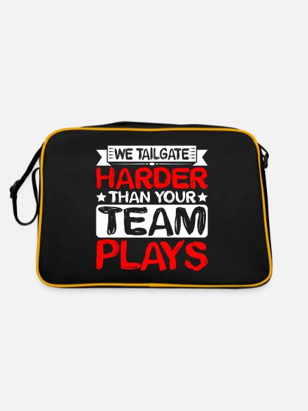 Nous suivons plus fort que votre équipe ne joue 2 - Sac Retro - noir/or - Dos