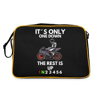 Motorcycle Lifestyle / Motorrad / Motorräder biker - Retro Tasche - Schwarz/Gold - Hinten