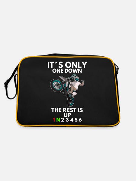 Supermoto / Supermotard / Supermoto Wheelie Biker - Sac Retro - noir/or - Dos