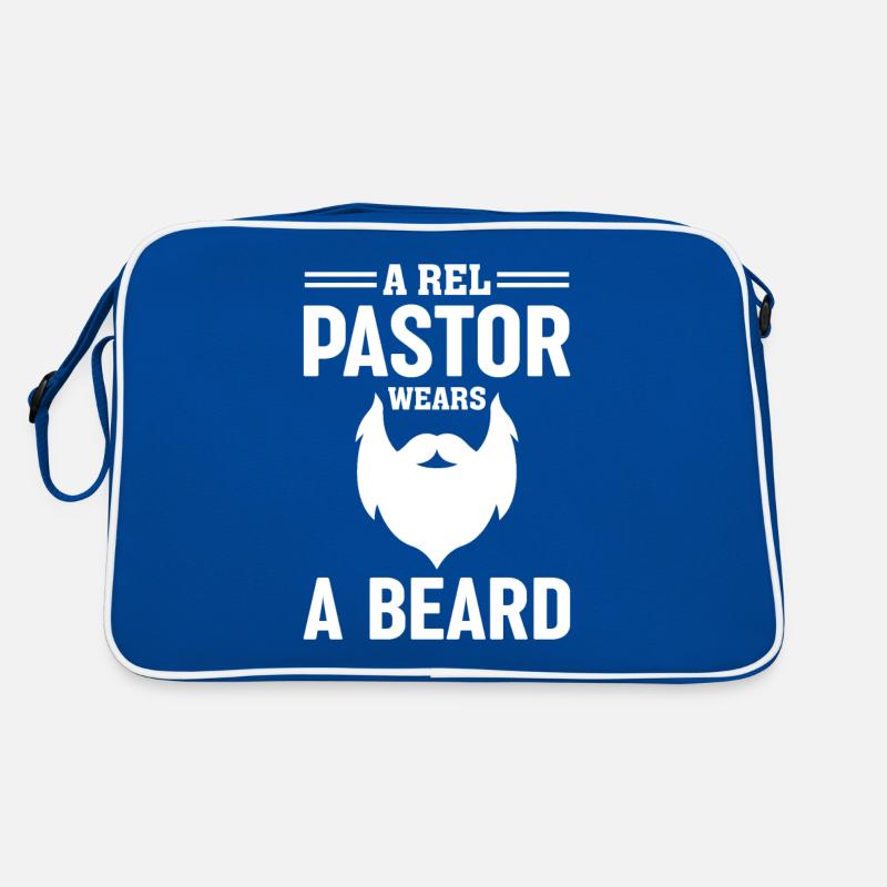 Un vrai pasteur porte une barbe chrétienne Jésus Sac Retro