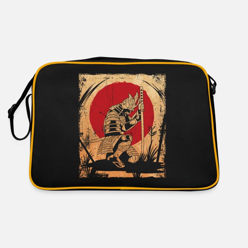 Samurai Japanische Kunst Vintage Kämpfer Retro Retro Tasche