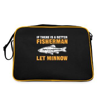 S’il y a un meilleur pêcheur, laissez Minnow Hunter - Sac Retro - noir/or - Dos