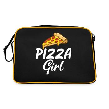 Snack Pizzalove Pizza Lover Cadeau - Sac Retro - noir/or - Dos