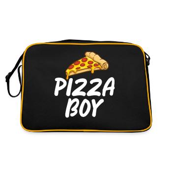 Snack Pizzalove Pizza Lover Cadeau - Sac Retro - noir/or - Dos