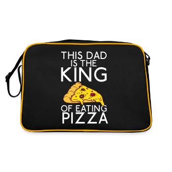 Snack Pizzalove Pizza Lover Cadeau - Sac Retro - noir/or - Dos